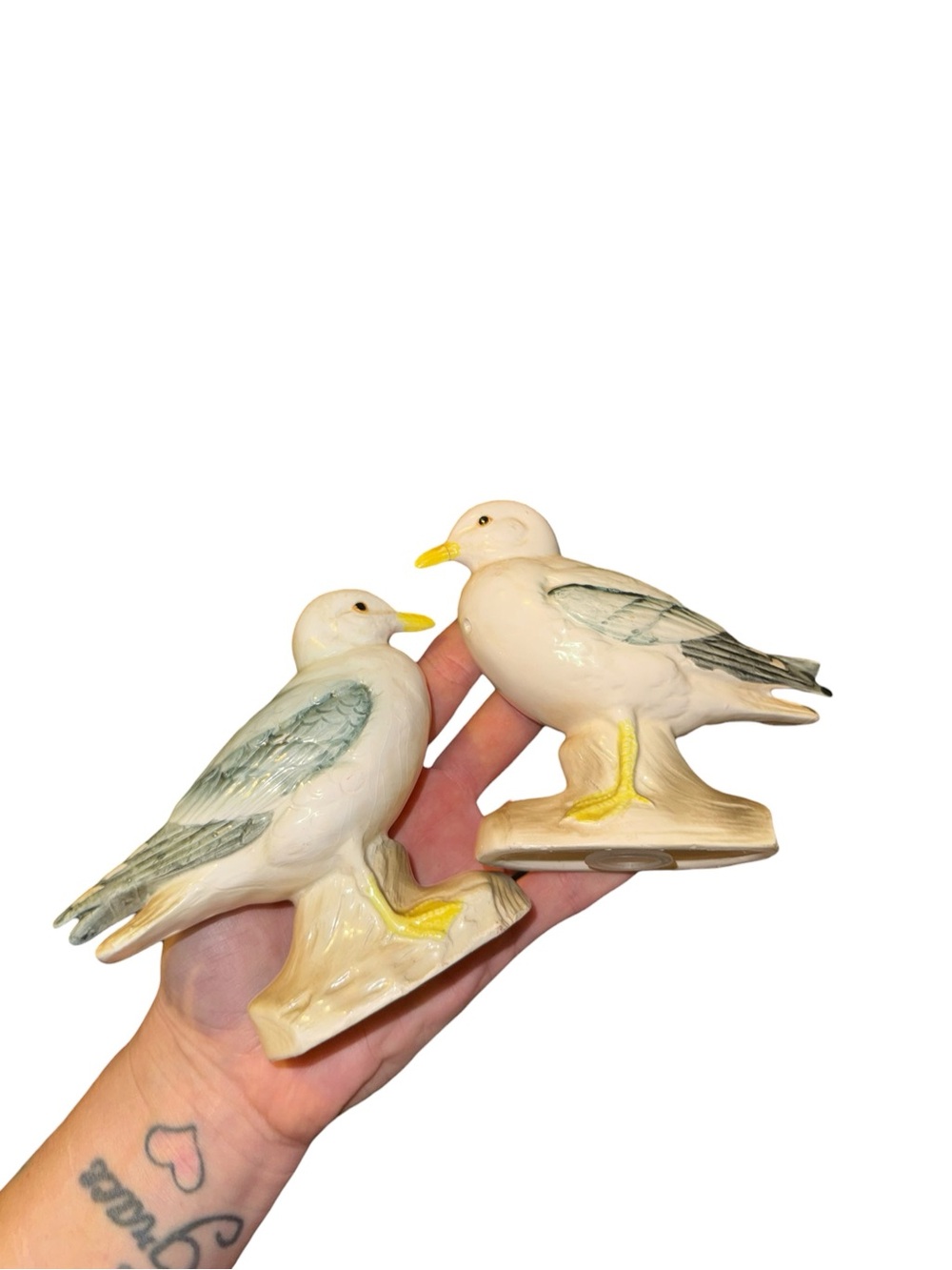Vintage large seagull salt and pepper shakers
